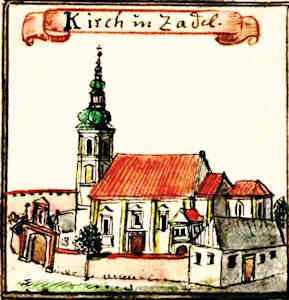 Kirch in Zadel - Koci, widok oglny